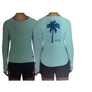 Women long/SL UV Swim Shirt  XL Reel Life 1 Pack Jax Beach Aruba Blue Swimwear